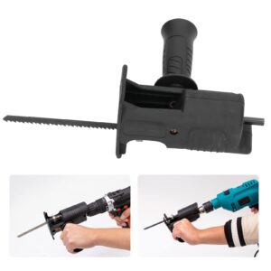 Saw Drill Attachment, Reciprocating Saw Attachment for Cordless Drill with 3 Blades for Metal Wood Cutting Hand Wood Metal Cutter Attachment Drill Saw Attachment Power