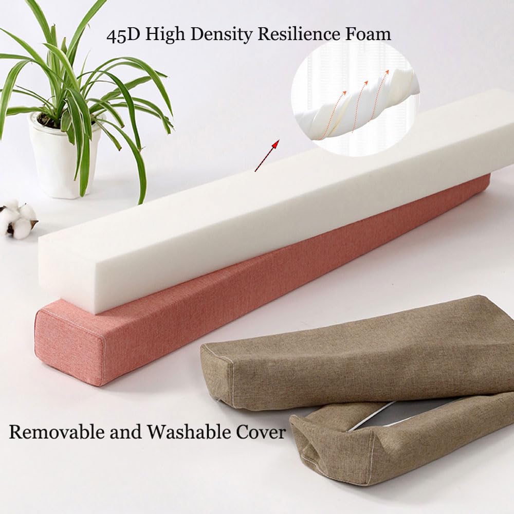 Custom Bed Gap Filler, Mattress Extender for King Twin Full Bed, Space Filler Between Bed and Wall Side with Removable Cover, Thick Wedge Headboard Gap Filler Queen (Linen)