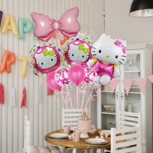 8Pcs Cute Anime Party Decoration Balloons,Aluminum Film Material Double Sided Balloons,Anime Theme Party Supplies,Kawaii Birthday Party Ballons (HE-02)