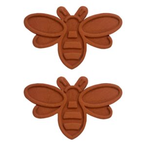 fox run terracotta brown sugar keeper and saver, bee, set of 2