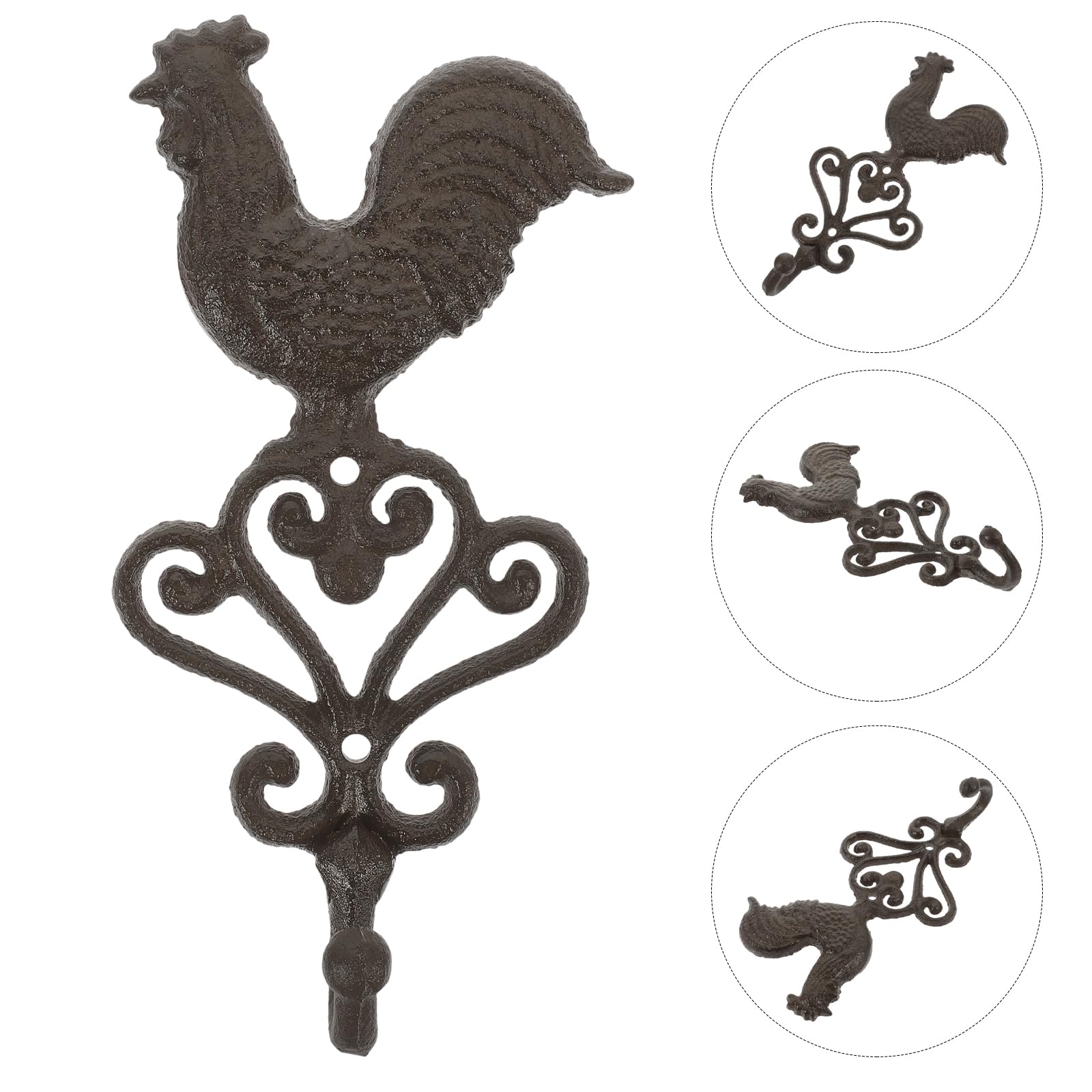 Cabilock Chickens Wall Hook Rooster Wall Hook Wall Mounted Iron Hook Vintage Farmhouse Wall Hook Animal Hanger Country Wall Hooks Coat or Key Holder Wall Hook for Hats Coats Keys Towels