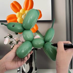 100pcs Sage Green 260 Balloons, Thickening Latex Sage Green 260q Balloons for Animal Model, Sage Green Long Twisting Balloons for Halloween Xmas Presents, Animal Shape, Birthdays Clowns. (Sage Green)