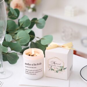 Mother of The Bride Candle, Wedding Gift for Mother of The Bride, Wedding Gifts for Mother-in-Law, Vanilla & Lavender Scented Candles with Crystal