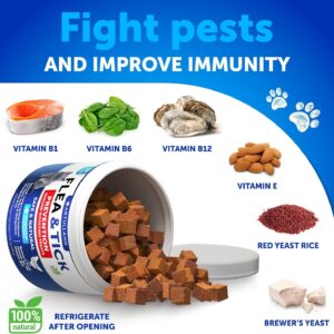 Flea Treatment for Cats - Flea and Tick Prevention for Cats Chewables - Natural Flea and Tick Supplement for Cats - Oral Flea Pills for Cats - All Breeds and Ages - Made in USA - 135 Chews