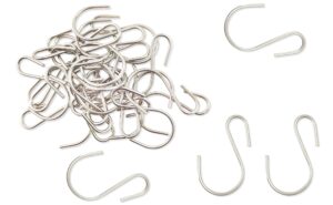 yikla s hooks for hanging plants, clothes, s shaped hooks made of stainless steel, heavy duty s-hooks, 20 pack