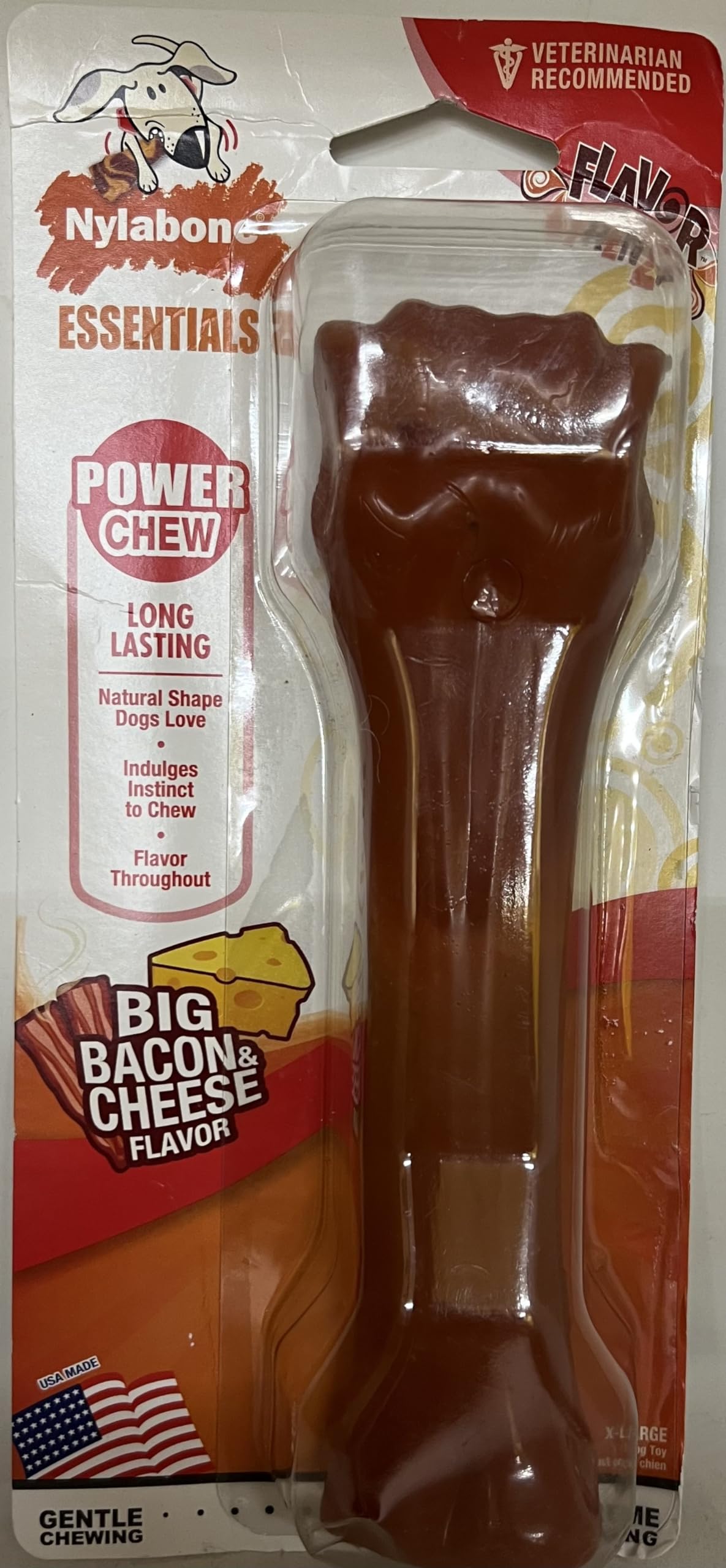 Nylabone Flavour Frenzy Power Chew Dog Toy Bacon & Cheese X-Large (1 Count)