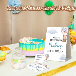 Hot Air Balloon Shower Game,Guess How Many Cookies,Baby Shower Games,Wedding Shower Game,Baby Shower Decorations Gender Neutral,Bridal Shower Decoration,Birthday Party Game,50 guess Cards & 1 Sign-11