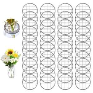 oungy 40 pcs mason flower jar frog insert lid metal flower lid insert mason grid flower organizer frog lid insert mason jar lids with square grids for regular mouth mason canning jars