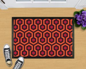 retro doormat overlook hotel carpet pattern shining pattern mat funny doormat home doormat funny gift housewarming gift machine washable shoe mat porch decor 18x30 inches