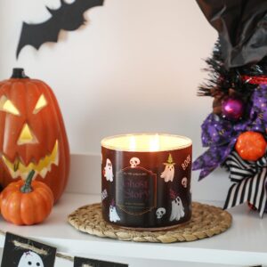 Halloween Gnome Candle Pumpkin Scented Candle for Halloween 3 Wicks Large Candle, 14 oz