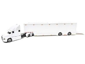 mack anthem enclosed transporter white custom haulers series 1/64 diecast model 12418w