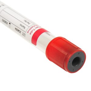 Caphstion Veterinary Lab Vacuum Blood Collection Coagulation Tubes No Additive Tube Blood Collection Tube Pet Supplies, 5ml Red 100pcs