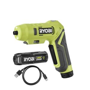 ryobi rsdp4-120g 4v cordless pivoting screwdriver (1 x 4v 2.0ah)