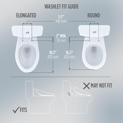 TOTO SW4726AT40#01 WASHLET+ Electronic Bidet Toilet Seat, Elongated, Cotton White