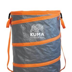 kuma outdoor gear pop up waste bin graphite/orange