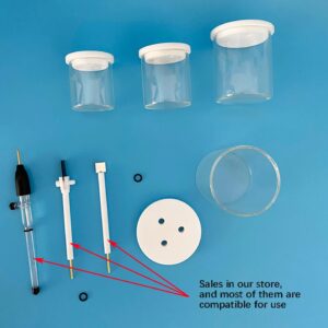 3-Hole Electrolytic Cell, 3 Electrodes Holes Cover Electrolytic Cell, Laboratory Electrolytic Cell, Electrochemical Reaction Kettle, Have PTFE Material Options (25ml-30mm InerD-43mm H)