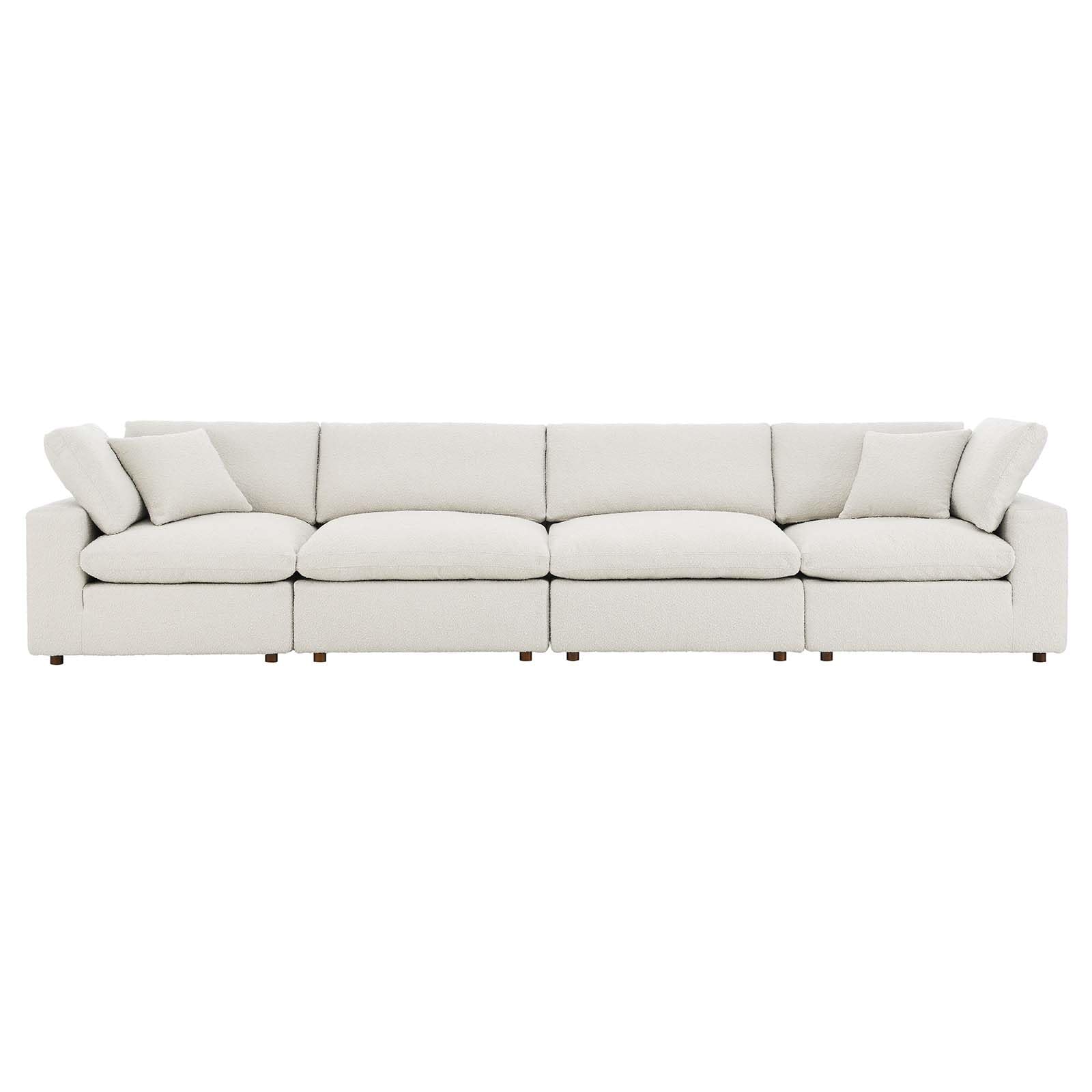 Modway Commix Down-Filled Overstuffed Boucle Fabric 4-Seater Sofa