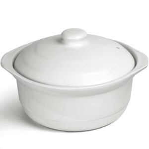 clay cooking pots 3.4 quart, casserole clay pot with lid heat-resistant ceramic bowls lid ceramic stockpot for cooking soup rice meat