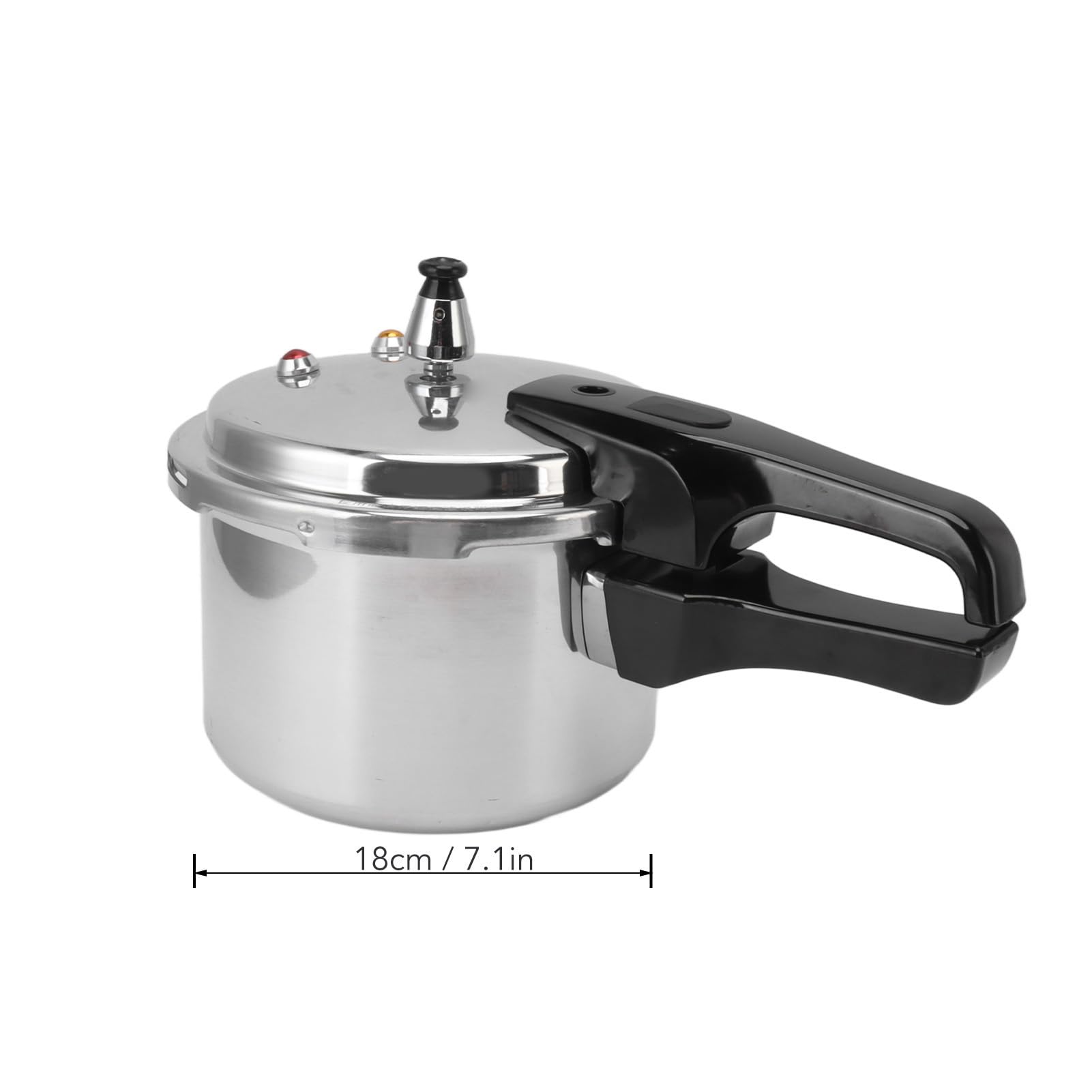 Jauarta 3 Liter Stainless Steel Pressure Cooker, 18cm Bottom 3L Mini Pressure Cooker for Gas Stove Induction Cooker, Suitable for Home use