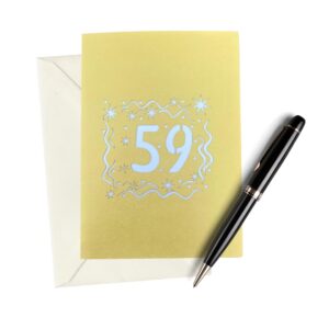 ALPHAK Happy 59th Birthday 3D Pop Up Card, Birthday 3D Greeting Card, 59th Birthday Gifts