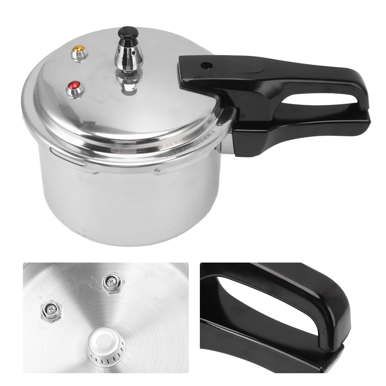 Jauarta 3 Liter Stainless Steel Pressure Cooker, 18cm Bottom 3L Mini Pressure Cooker for Gas Stove Induction Cooker, Suitable for Home use