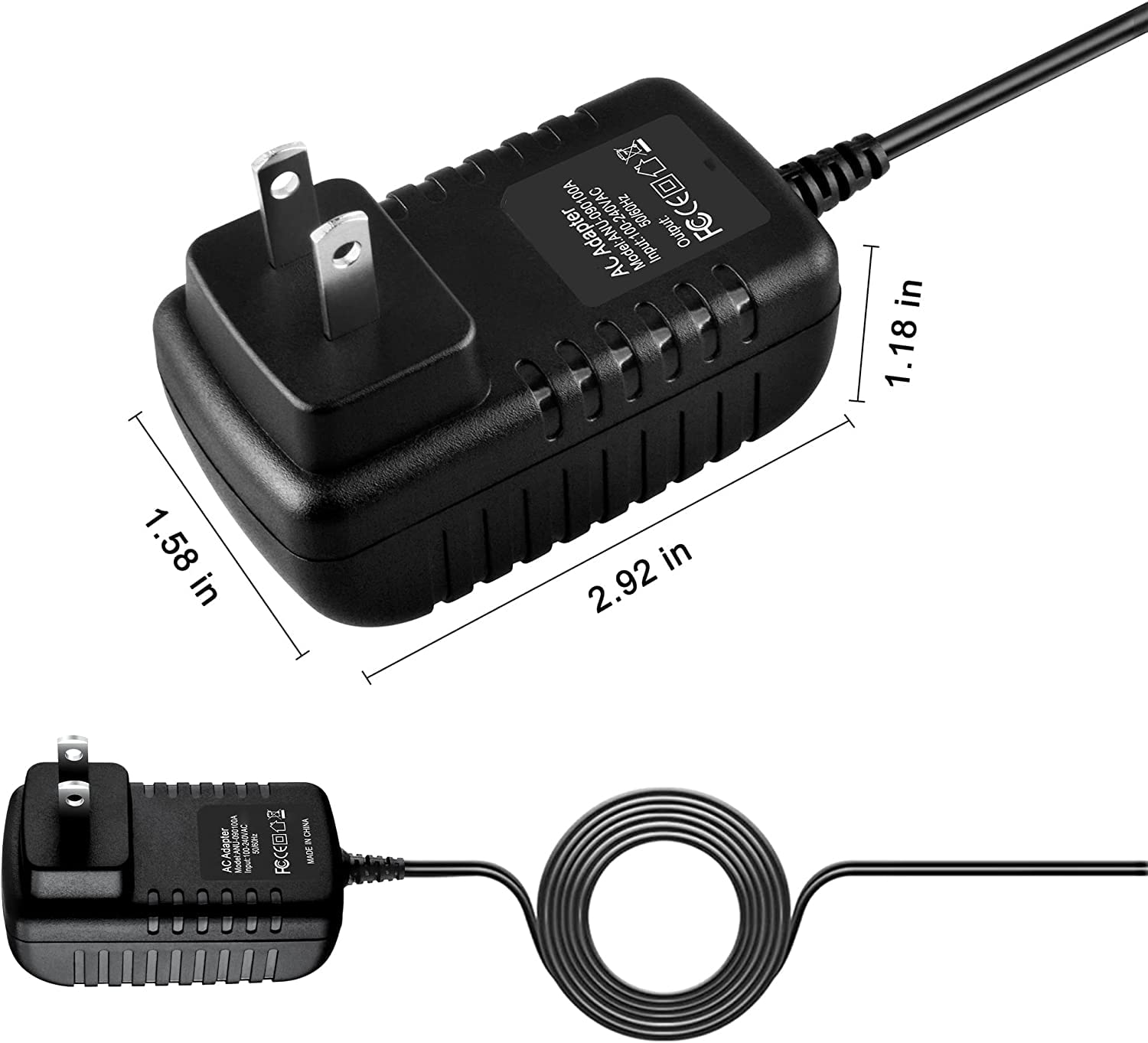 Guy-Tech 9V AC/DC Adapter Compatible with Panduit Panther LS8E-ACS EDAC EA10402B-090 LS8 LS8E LS8EQ LS8E-KIT LS8EQ-KIT-ACS Label Printer GME GFP151DA-0916 Mountronix GFP181DA-0920