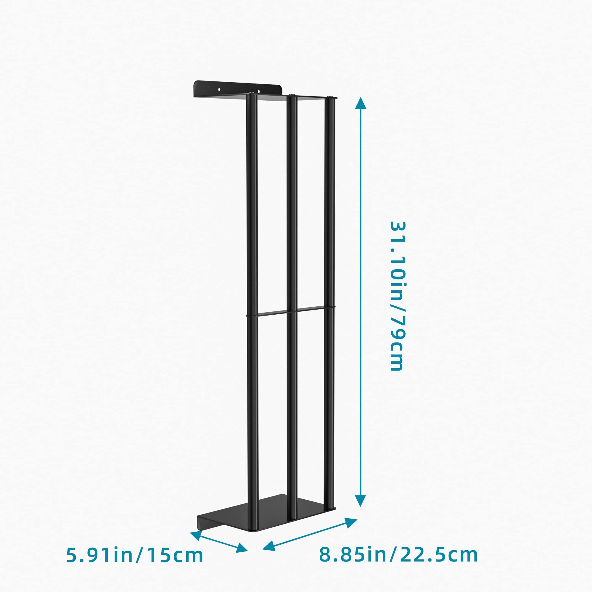 Susswiff Towel Racks for Bathroom, Towel Storage Wall Mounted, Rolled or Folded Towel Holder with 3 Bars, Sturdy and Large Capacity, Matte Black, Suitable for Bathe Towels and Hand Towels (matt black)