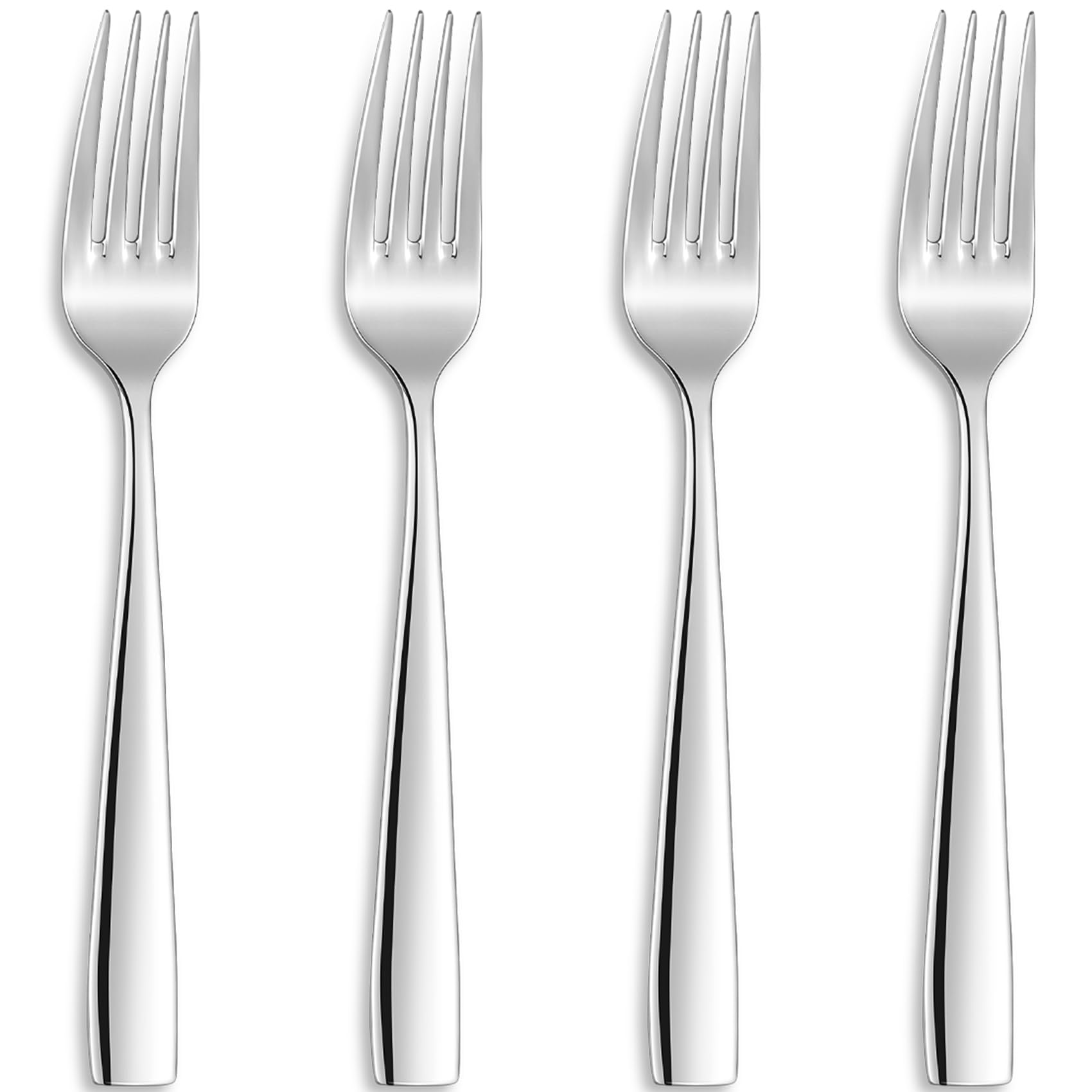 KEAWELL Premium 4-Piece Louis Dinner Fork, 18/10 Stainless Steel, Set of 4, Fine Fork Set with Squared Edge, Dishwasher Safe (8.3 inches)