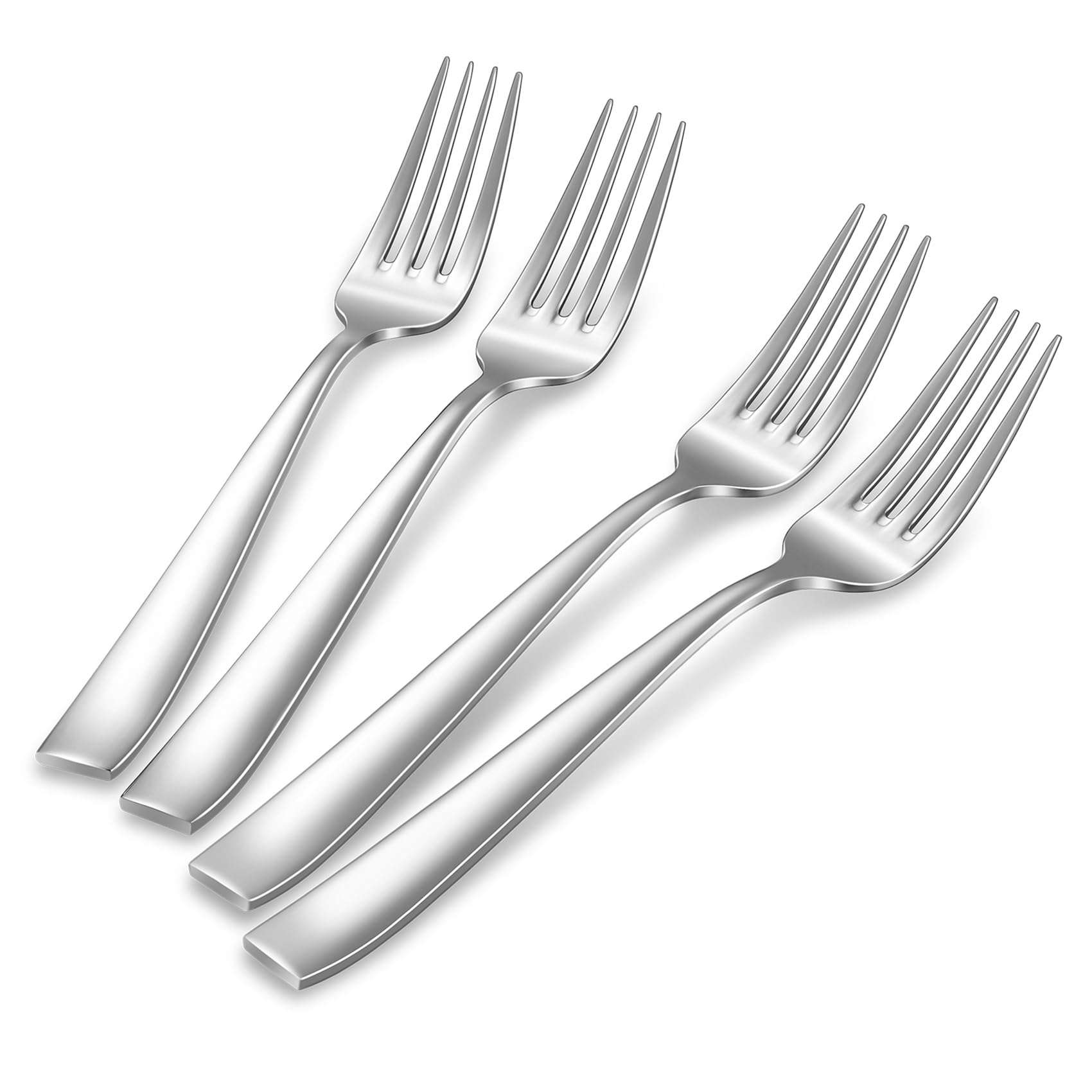 KEAWELL Premium 4-Piece Louis Dinner Fork, 18/10 Stainless Steel, Set of 4, Fine Fork Set with Squared Edge, Dishwasher Safe (8.3 inches)