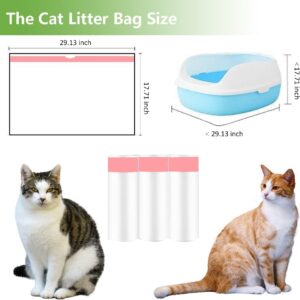 SIRAHOSI 12 Count Small Cat Litter Box Liners, Scratch-Resistant, Waterproof, No More Messes