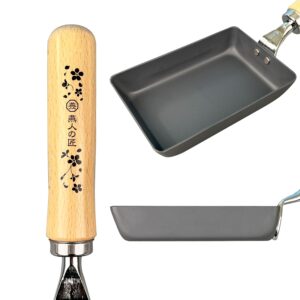 KAKUSEE Tamagoyaki Japanese rolled omelette Pan, Iron Egg Pan, Induction-Ready,Made in Tsubame Japan (Small)