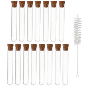 test tubes, 15pcs 3ml plastic tube, propagation tubes, test tubes with lids, plastic test tubes, test tube, test tubes for plants, plastic tubes with caps, clear plastic test tubes with cork stoppers