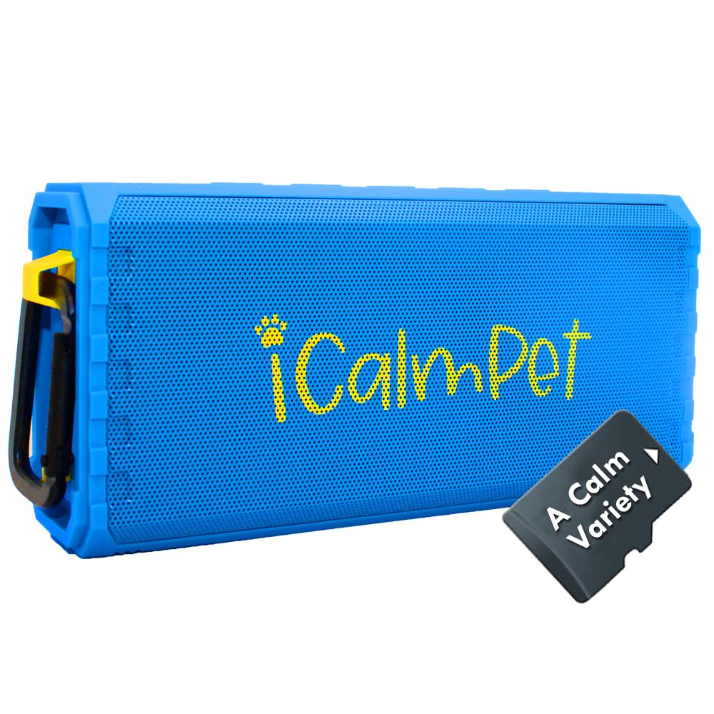 A Calm Variety | iCalmPet Ruff 'n Ready Portable Speaker with 3-hr MicroSD Dog Calming Classical and Reggae Music