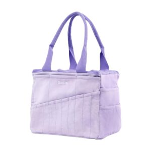 Soolla Studio Bag - World's Most Loved Art Supply & Pottery Tool Bag, Washable, Over 30 Pockets, 10 Premium Colors, Canvas Tote, Craft Organizer, Sewing, Knitting, Adults, Students, Kids (Lilac Love)