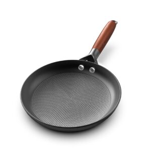 aoldhyy ying pan 8 inch, 3 in 1 non stick frying pans garden sculpture outdoor decoration, black-sjiese02 (za-zaus-z-pfp0318)