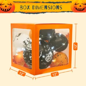 128 Pcs ​Halloween Party Decorations, Halloween Party Supplies - Halloween Balloon boxes, String Light, "HAPPY HALLOWEEN" Banner, "BOO" Banner, Multi Balloons, Bat Decor, Spider Wed