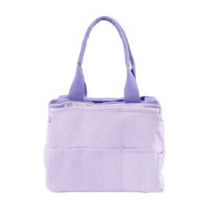 Soolla Studio Bag - World's Most Loved Art Supply & Pottery Tool Bag, Washable, Over 30 Pockets, 10 Premium Colors, Canvas Tote, Craft Organizer, Sewing, Knitting, Adults, Students, Kids (Lilac Love)