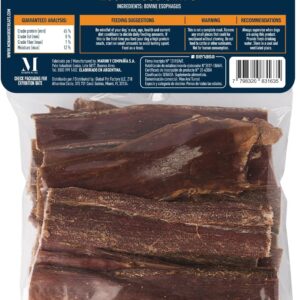 Mon Ami Beef Esophagus Chip Dog Treats (6 Inch, Pack of 20) – Gullet Treats for Dogs Made from Grass Fed Beef with Glucosamine & Chondroitin – Natural Dog Treats, Grain Free & High Protein Dog Chews