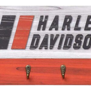 Harley-Davidson Racing Stripes Key Rack w/Four Hooks, Custom-Cut Raised Logo