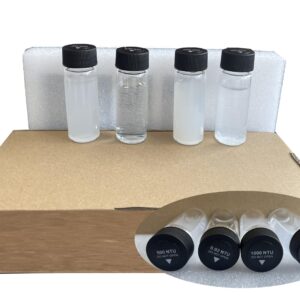 VTSYIQI Portable Turbidimeter Turbidity Meter Calibration Solution 0.02NTU 200NTU 500NTU 1000NTU for NTU1100 TB100 TB200 Lab Turbidity Measurement