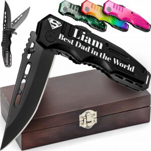 gifts for men - pocket knife - personalized & bulk - customized folding knives - best gift idea for new year christmas - gift for him her - secret santa for dad husband stocking stuffers for men women 6681 fb