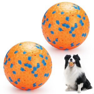 everdazz tennis ball dog toys for aggressive chewers: teething chew toys - water toy fetch balls for large medium small dog and puppy (2 balls)