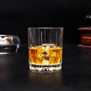 KANARS Crystal Whiskey Glasses, Set of 4 Premium Rocks Glasses in Elegant Gift Box, 10 Oz Old Fashioned Glass Tumblers for Bourbon, Scotch Whisky, Cocktails, Cognac, Liquor Drinking