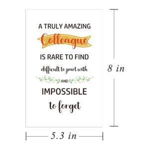 Ure Tenk Friend Retirement Card, Sincerely Colleague Leaving Card, Co-Worker Farewell Card, Thank You Card, Impossible to Forget You Card