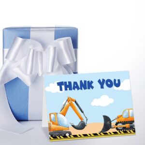 Construction Thank You Cards 24 Pack Kids Thank You Notes Greeting Cards with Envelopes Birthday Teacher Gift