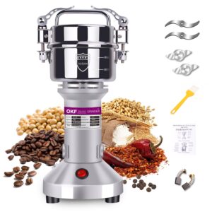 150g grain mill grinder, 304 stainless steel grain mill, 1500w high-speed commercial spice grinder, superfine grain grinder, flour mill grinder for home, grinder for kitchen, spice grinder electric