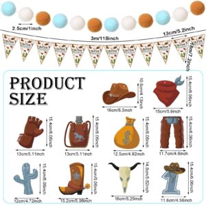 Peryiter My First Rodeo Decorations Boy Cowboy 1st Birthday Party Decorations 5 Pieces My First Rodeo Banner Cowboy Baby Shower Decorations for Boy Rodeo Birthday Party Supplies