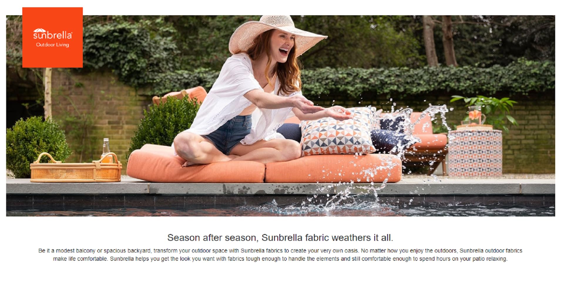 Naturesroom Sunbrella Outdoor Pillows for Patio Furniture - 16" W x 16" L x 6" T, Waterproof Throw Pillow with Comfort, Style & Durability Designed for Outdoor Living - Made in The USA