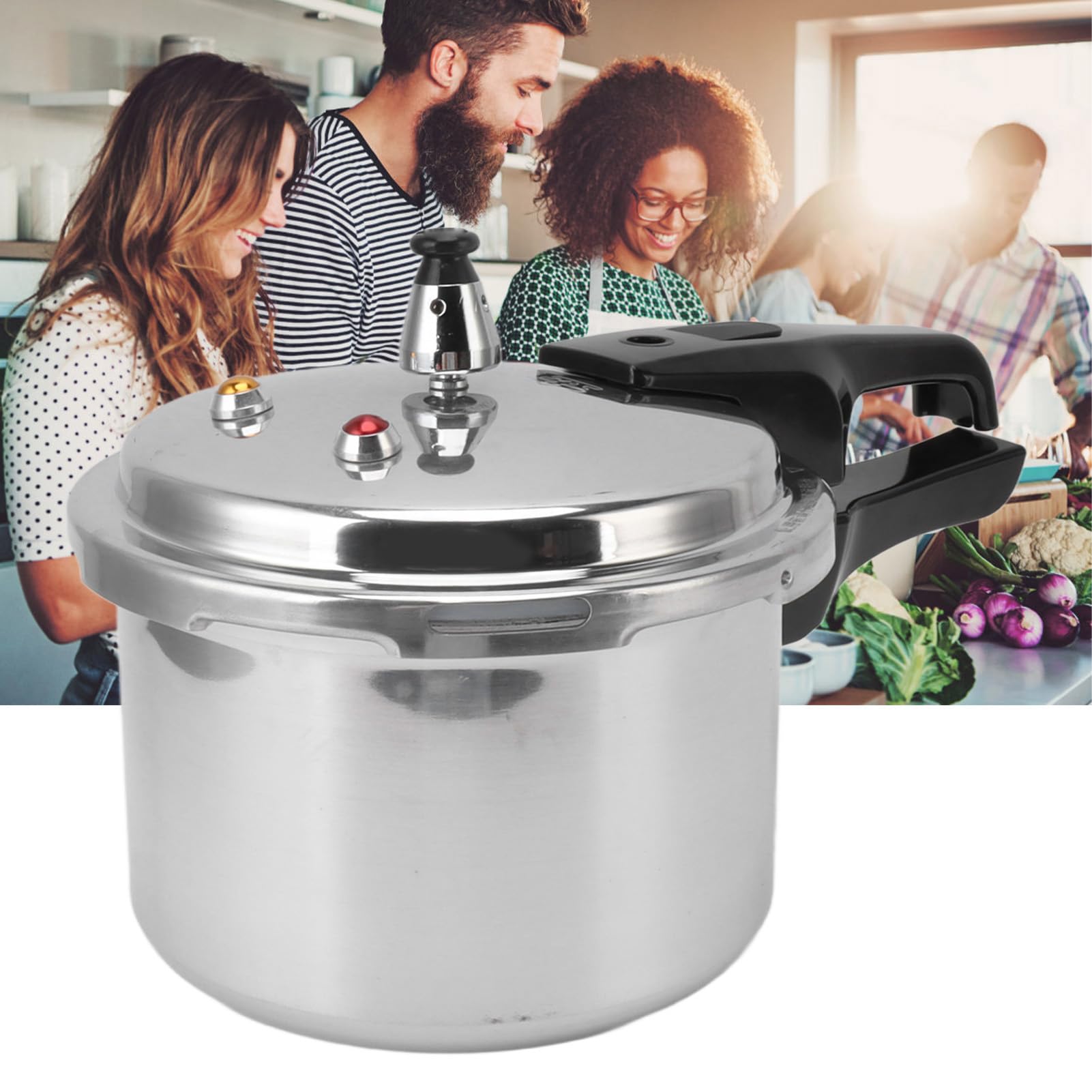 Jauarta 3 Liter Stainless Steel Pressure Cooker, 18cm Bottom 3L Mini Pressure Cooker for Gas Stove Induction Cooker, Suitable for Home use