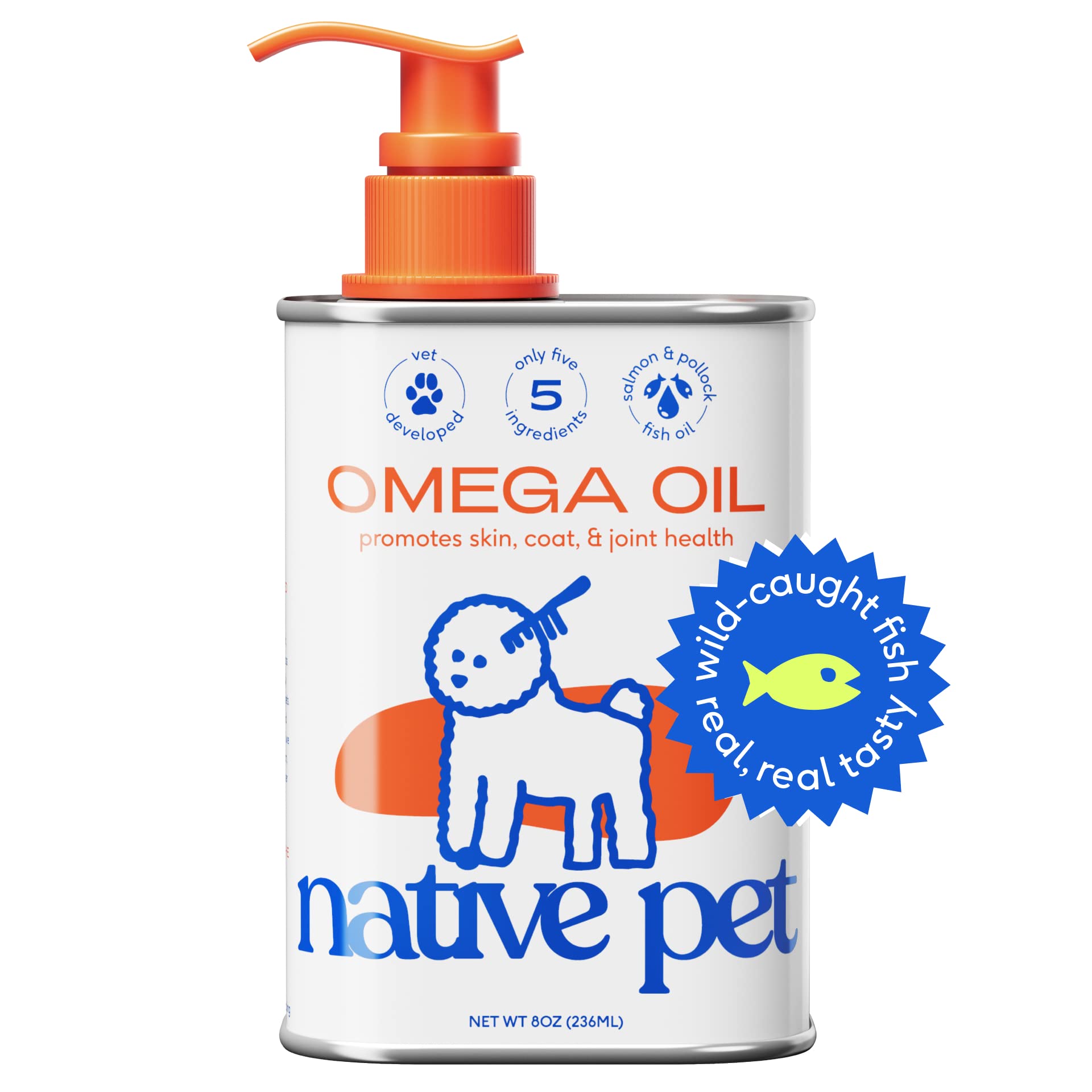 Native Pet Omega Oil for Dogs (8 oz.) & Probiotic for Dogs (4.1 oz.)